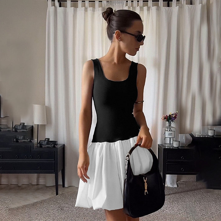 Ladies Sportives Mini Dress with Casual Cut and Voluminous Skirt StylebySassy