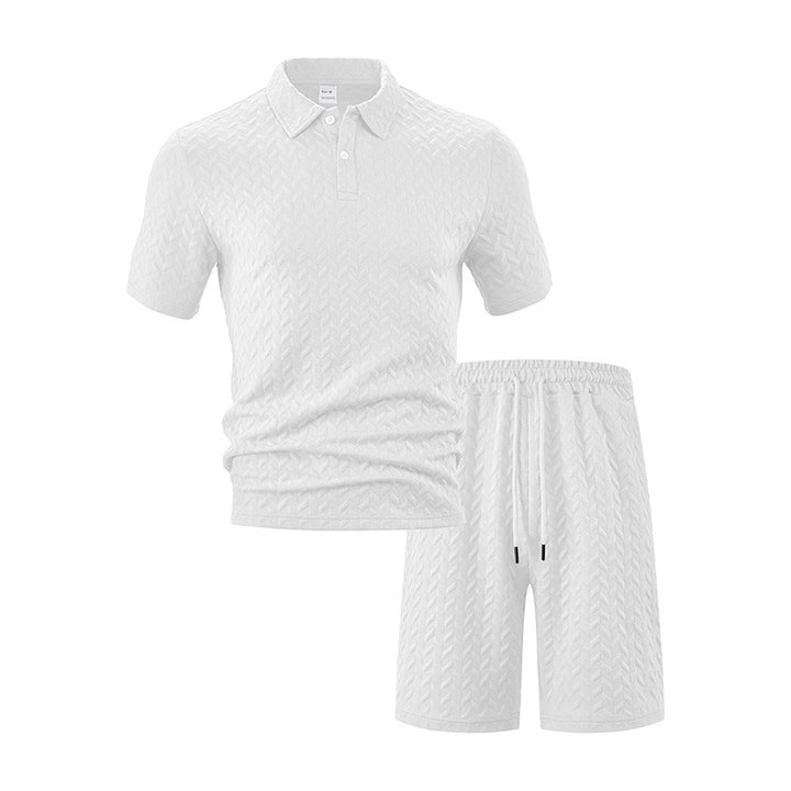Men's structured polo set made of breathable cotton blend StylebySassy