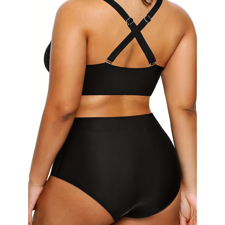 Women High-Waisted Bikini Set with Fashionable Cut-Out StylebySassy