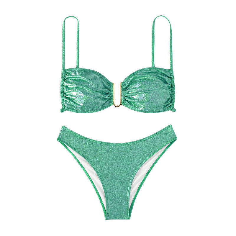Women's sparkling bikini with adjustable straps and elegant detail StylebySassy