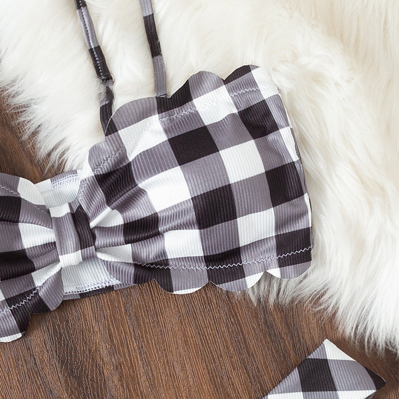 Women’s bikini set with ruffles and gingham pattern StylebySassy