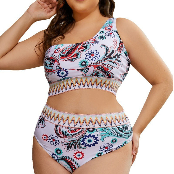 Women's Two-Piece Bikini Set with Fashionable High Cut and Floral Design StylebySassy