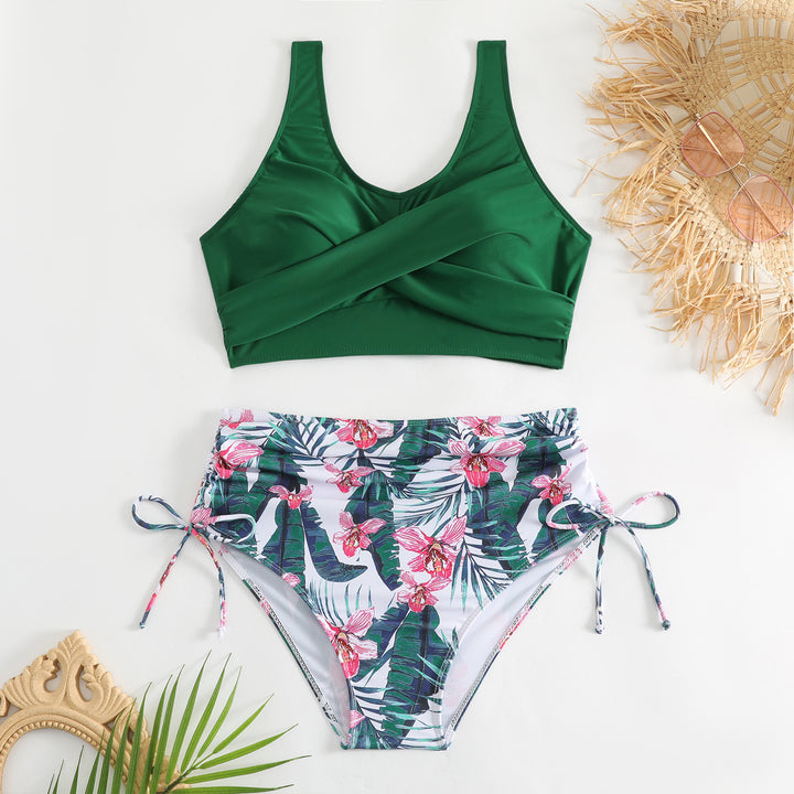 Women's High-Waisted Bikini Set with Adjustable Straps StylebySassy