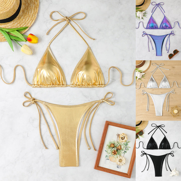 Women Triangle Bikini Set with High Cuts and Adjustable Straps StylebySassy