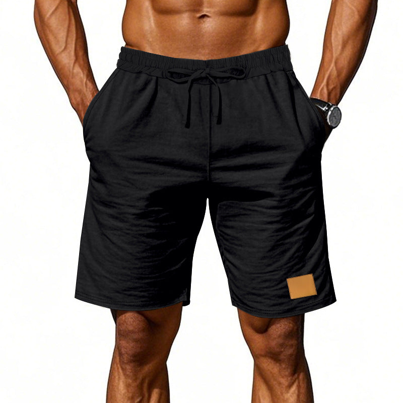 Men's drawstring Bermuda shorts made of soft cotton blend with elastic waistband and side pockets StylebySassy