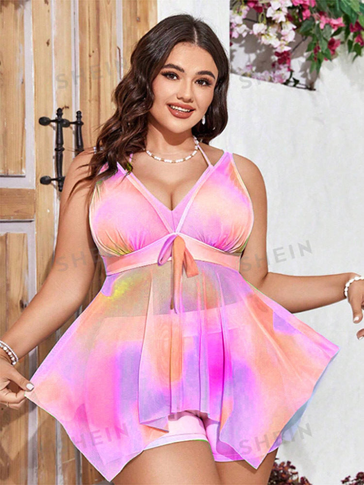 Women's Colorful Bath Top with Playful Design StylebySassy