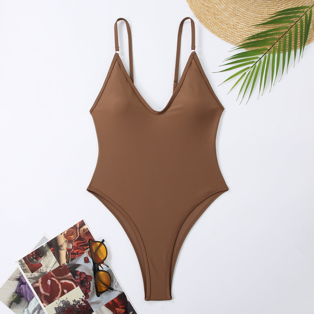 Women High-Cut One-Piece Swimsuit StylebySassy