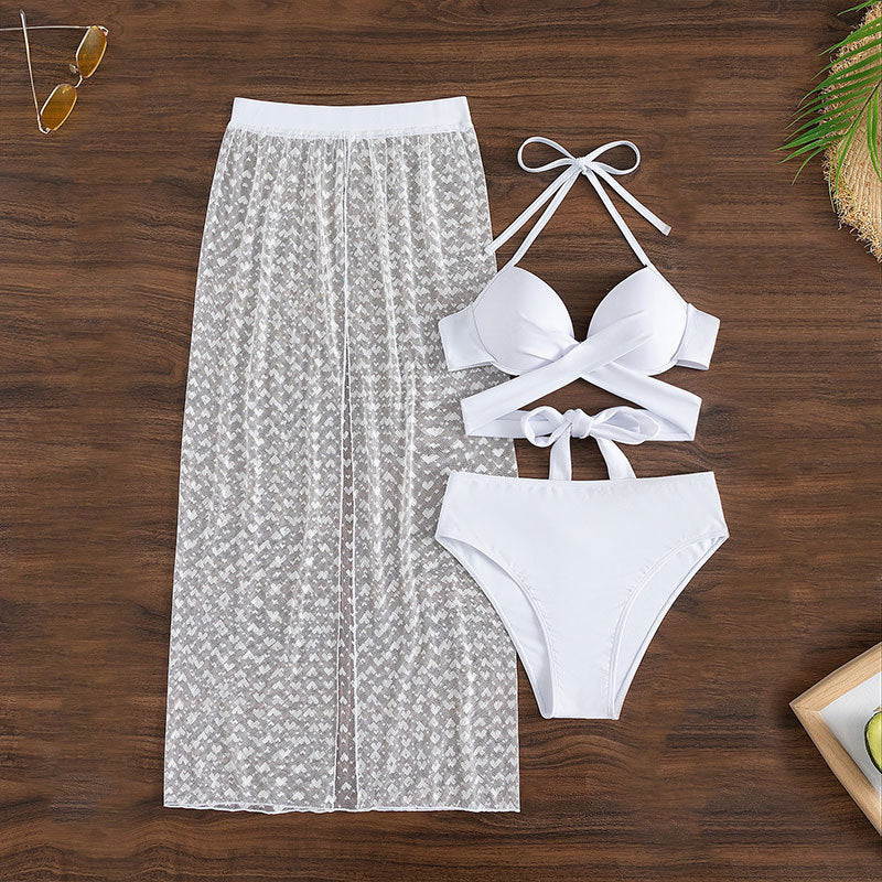 Women’s bikini set with transparent wrap skirt StylebySassy