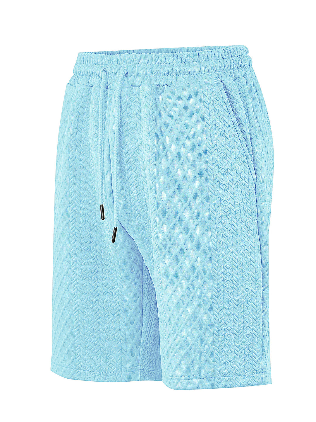 Men's structured lounge shorts with elastic waistband drawstring and side pockets StylebySassy