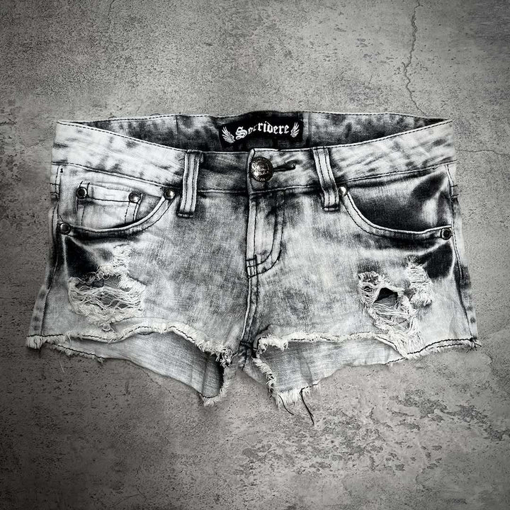 Women trendy Destroyed Denim Shorts StylebySassy