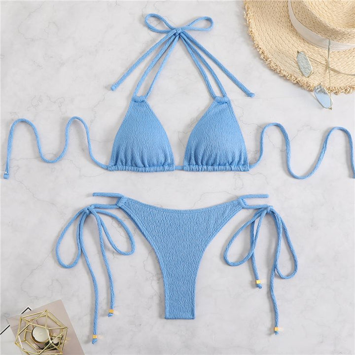 Women's Triangle Bikini Set with Adjustable Ties StylebySassy
