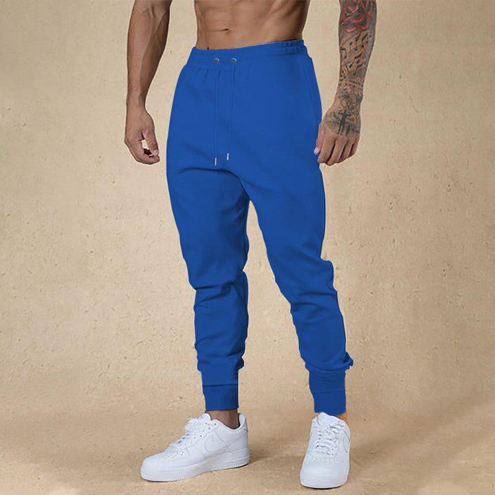 Men's nano athletic terry jogging pants with high waistband drawstring and tapered ribbed cuffs StylebySassy