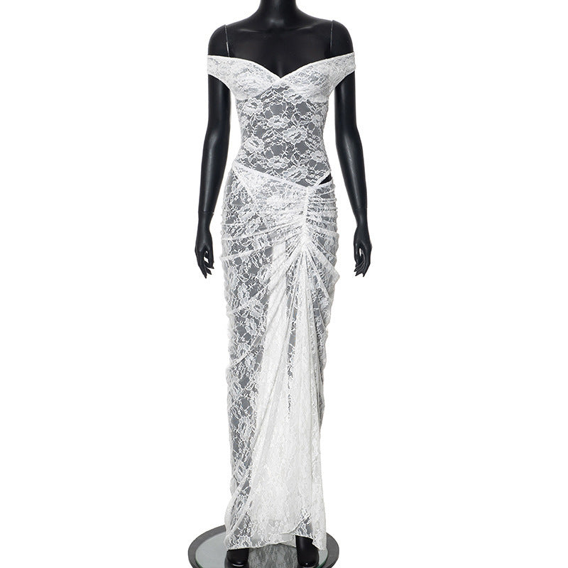 Women's Lace Design Evening Dress StylebySassy