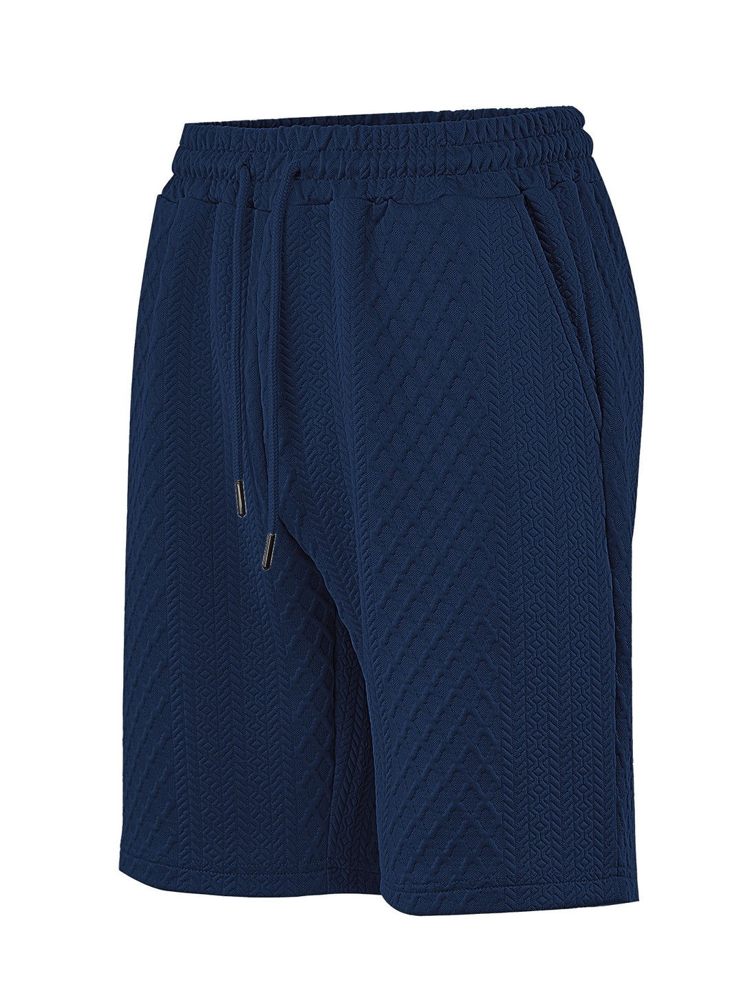 Men's structured lounge shorts with elastic waistband drawstring and side pockets StylebySassy