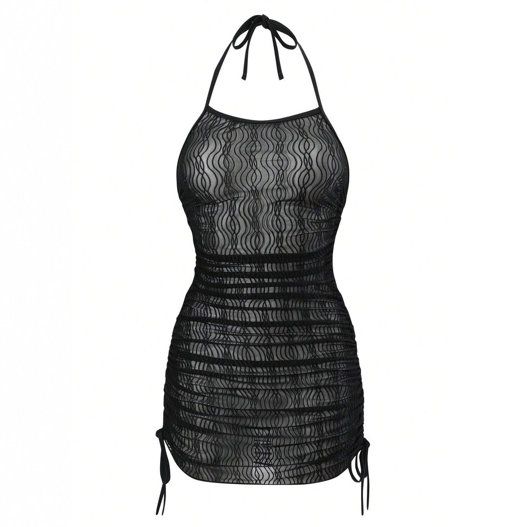 Women’s beach dress with elegant wave texture StylebySassy