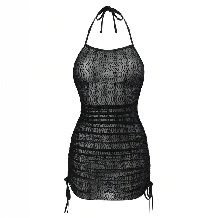 Women’s beach dress with elegant wave texture StylebySassy