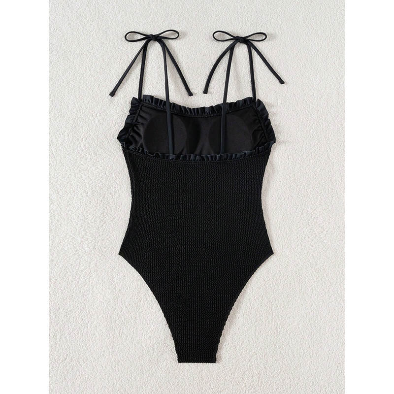Women's one-piece swimsuit with voluminous ruffle details and elastic cut StylebySassy