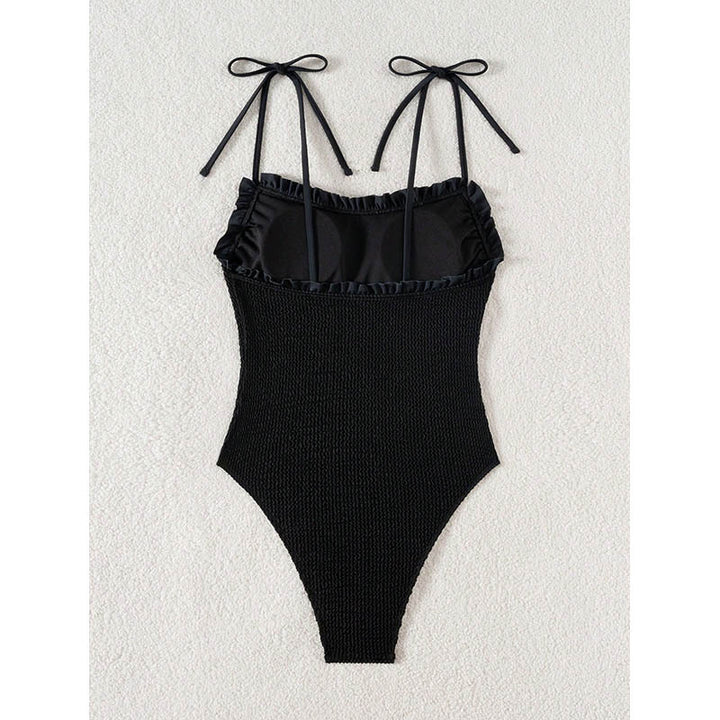 Women's one-piece swimsuit with voluminous ruffle details and elastic cut StylebySassy