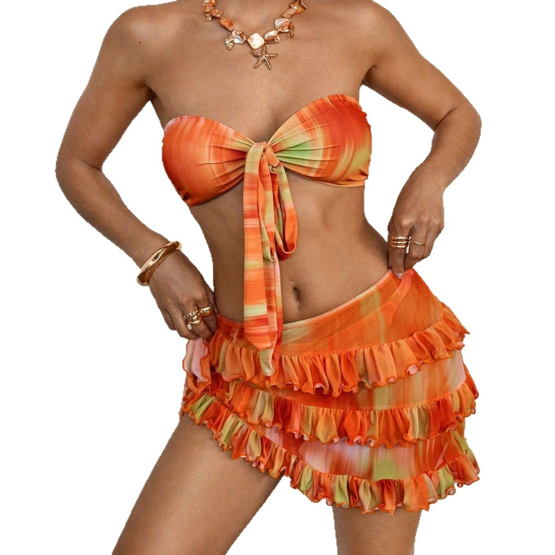 Women's bandeau bikini with stylish ruffle details StylebySassy