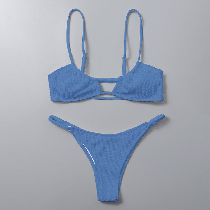 Women's bikini set with trendy rib structure and adjustable straps StylebySassy