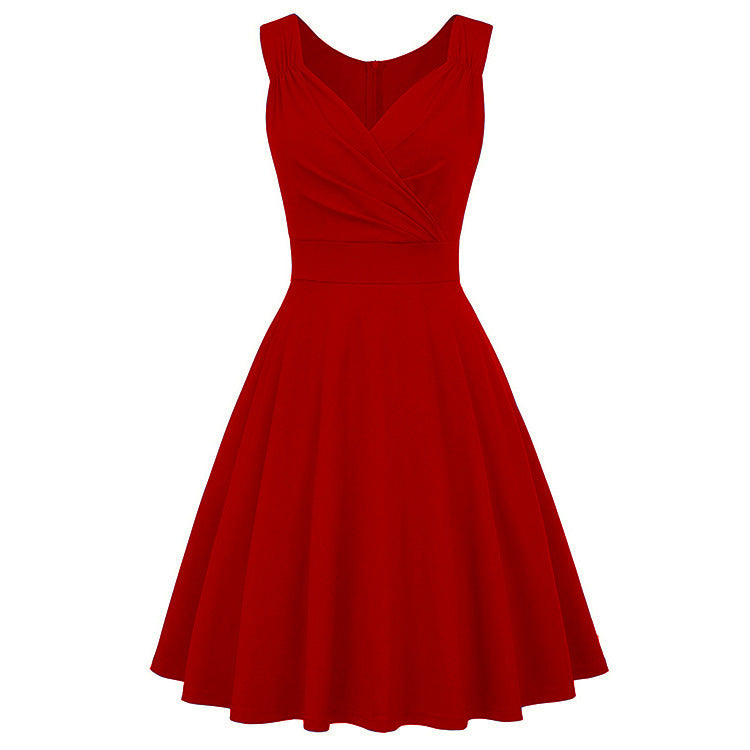 Women A-line dress with elegant wrap design and fitted silhouette StylebySassy