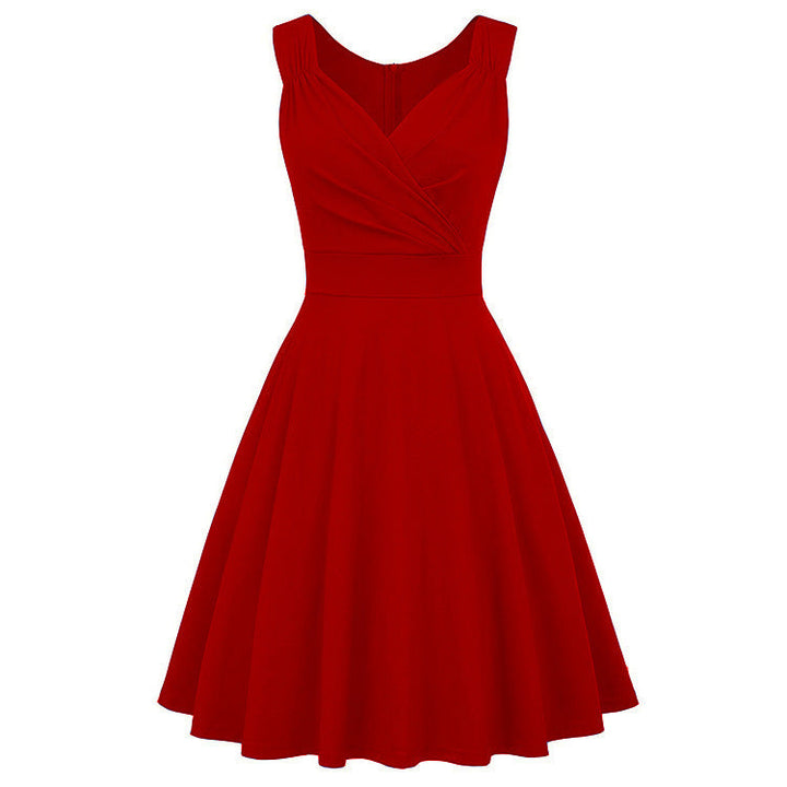 Women A-line dress with elegant wrap design and fitted silhouette StylebySassy