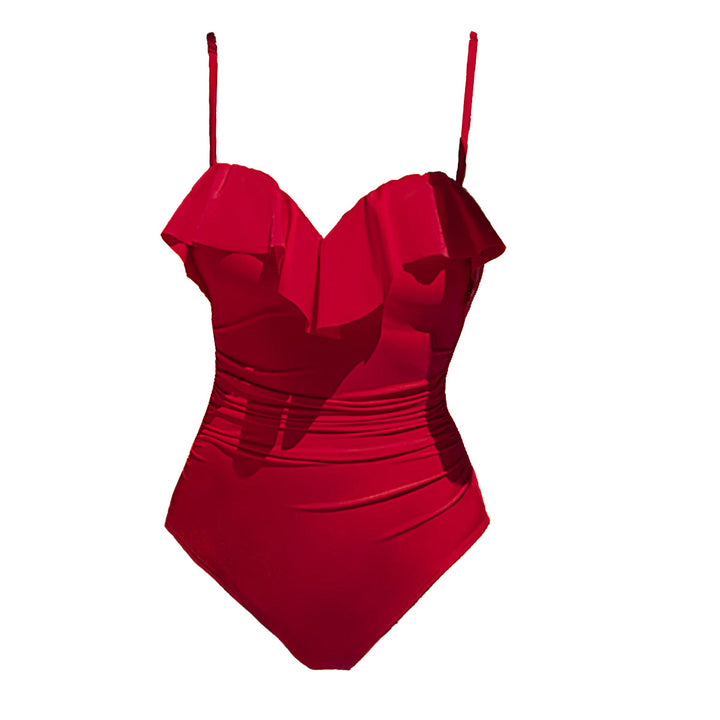 Ladies swimsuit with playful ruffle design StylebySassy