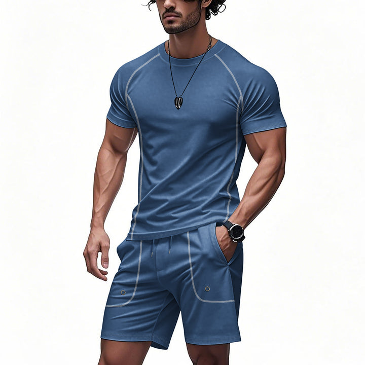 Men's sporty two-piece set made of breathable functional jersey with raglan sleeves StylebySassy