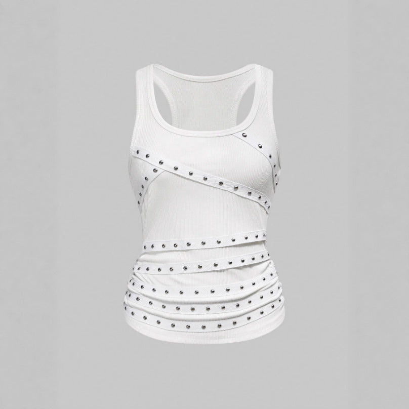 Women’s sporty top with fashionable stud details StylebySassy