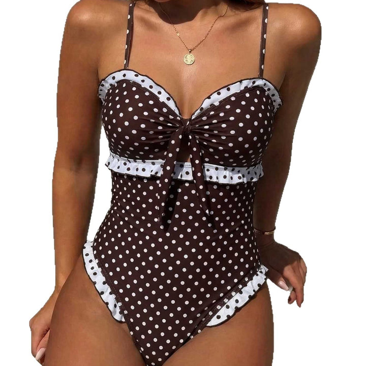 Women's swimwear with romantic polka dots and playful ruffle details StylebySassy