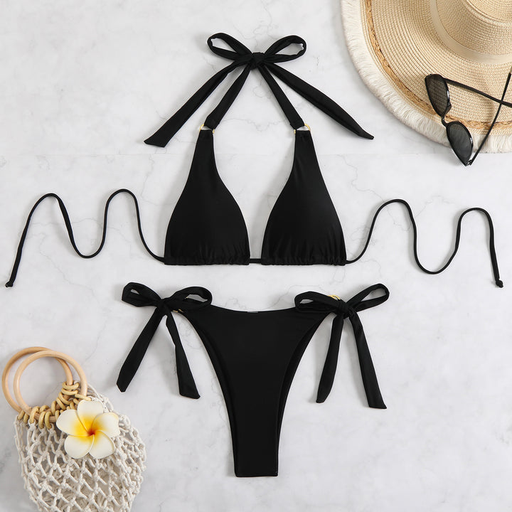 Ladies triangle bikini with adjustable ties StylebySassy