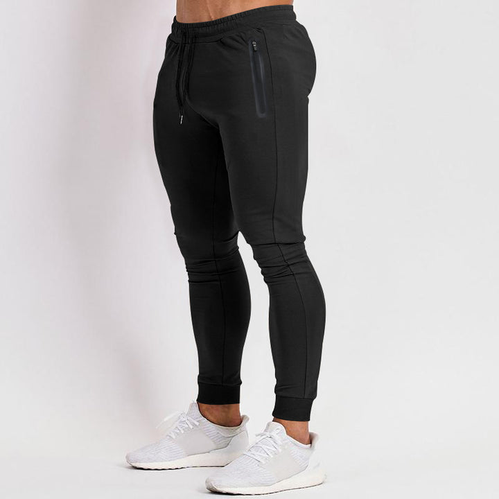 Men's slim fit functional jogging pants with waterproof zip pocket and elastic waistband StylebySassy