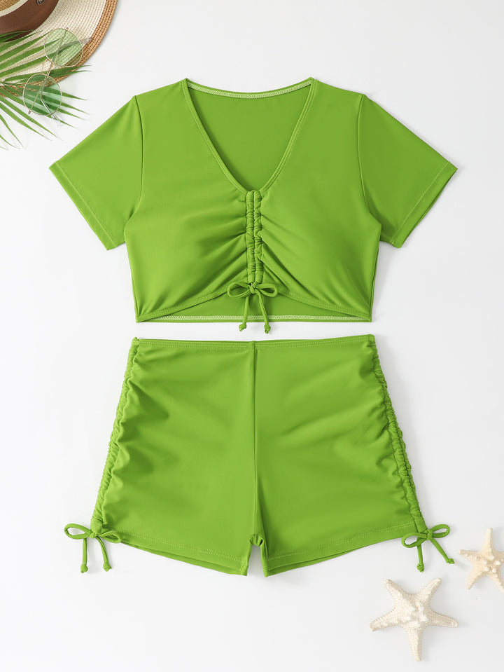 Women's sporty crop top and shorts set StylebySassy