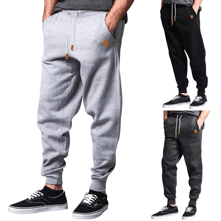 Men's nan Relax pants made of heavy sweat with drawstring and ribbed ankle cuffs StylebySassy