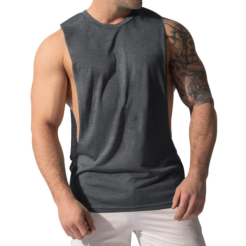 Men's muscle shirt with extra deep arm openings and breathable cotton blend StylebySassy