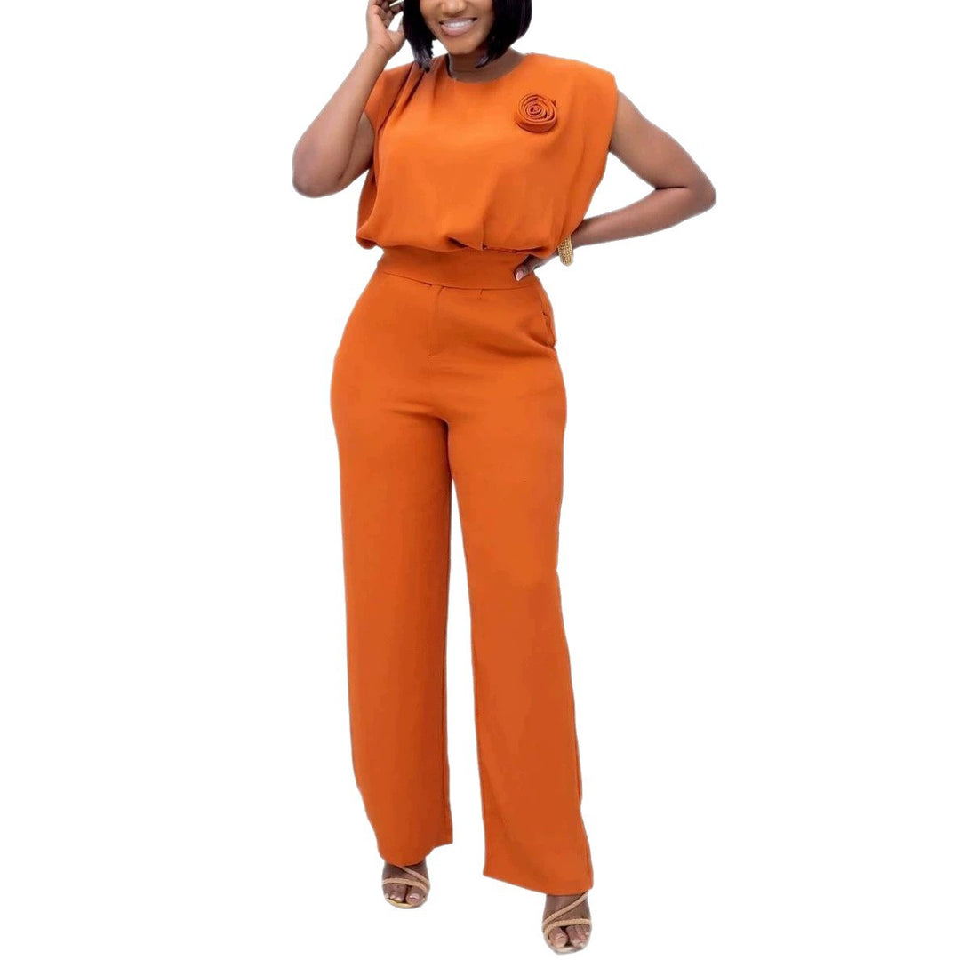 Women's elegant all-in-one jumpsuit with floral detail StylebySassy