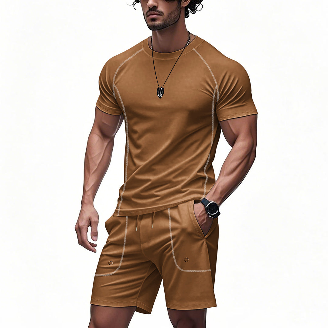 Men's sporty two-piece set made of breathable functional jersey with raglan sleeves StylebySassy