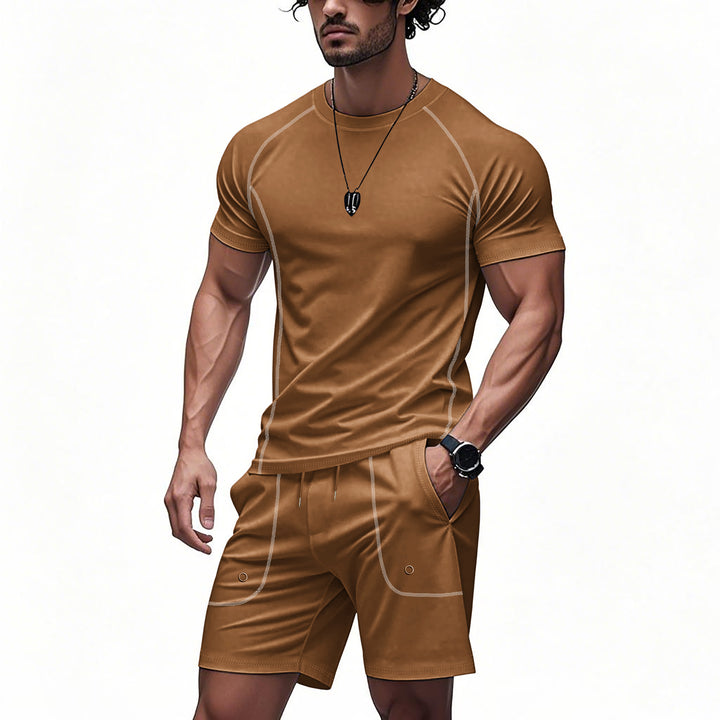 Men's sporty two-piece set made of breathable functional jersey with raglan sleeves StylebySassy