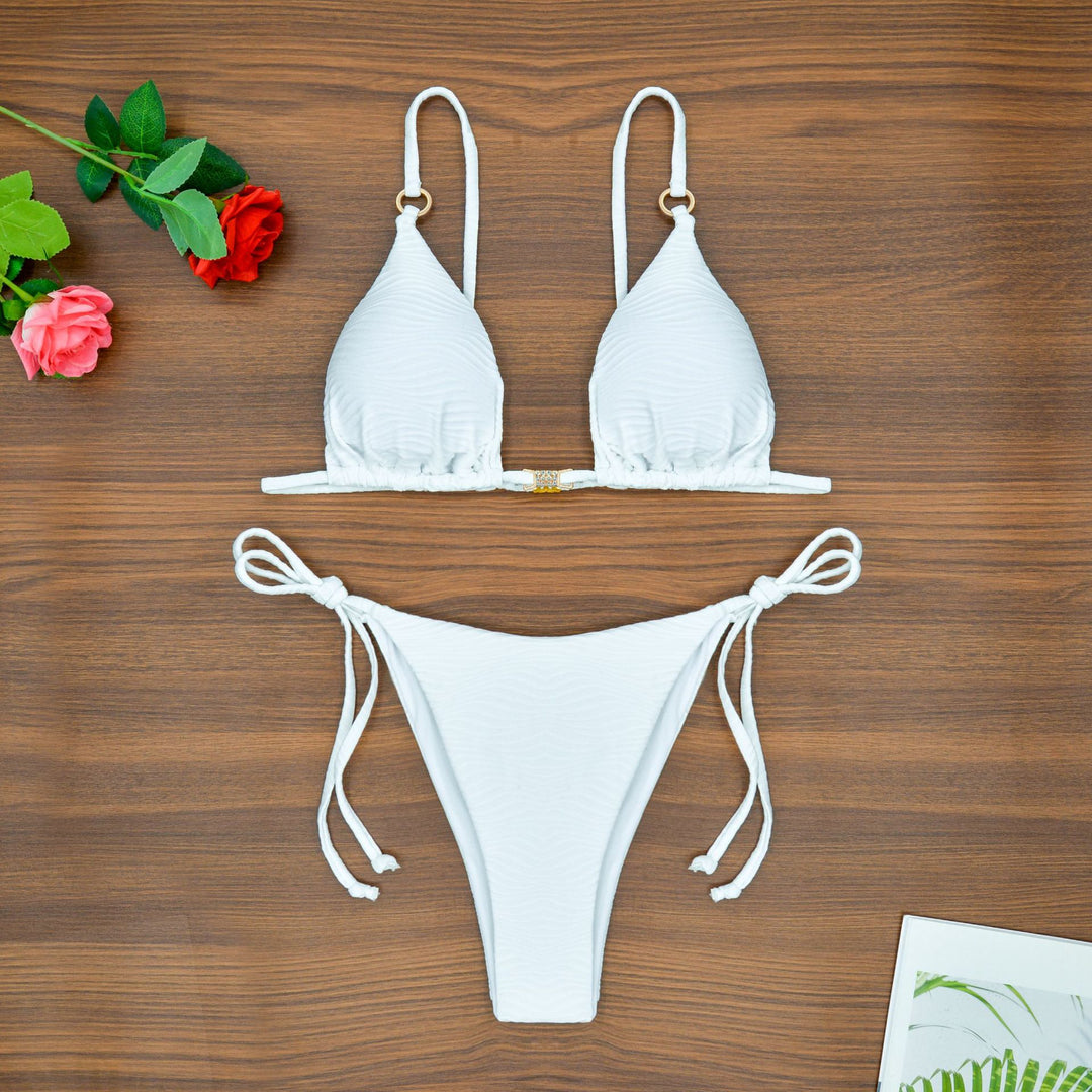 Women's Triangle Bikini with Refined Rings StylebySassy