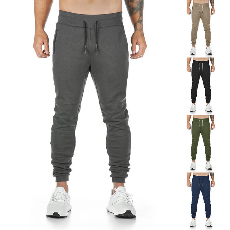 Men's narrow cut sport jogging pants with ergonomic knee inserts, comfort waistband, and drawstring StylebySassy
