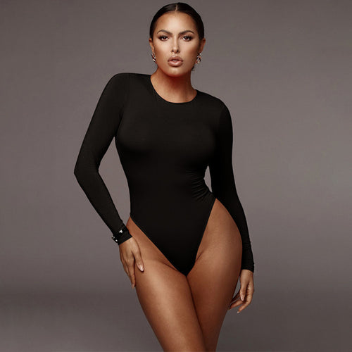 Women's Long Sleeve Bodysuit with Elegant Cut StylebySassy