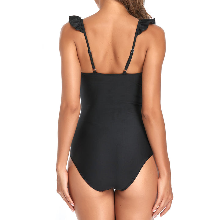 Women One-Piece Swimsuit with Playful Ruffle Design StylebySassy