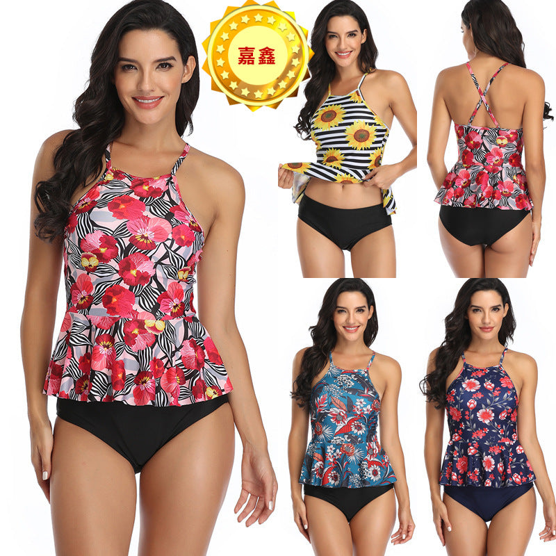 Women’s Tankini Set with slightly flared top and comfortable bottoms StylebySassy