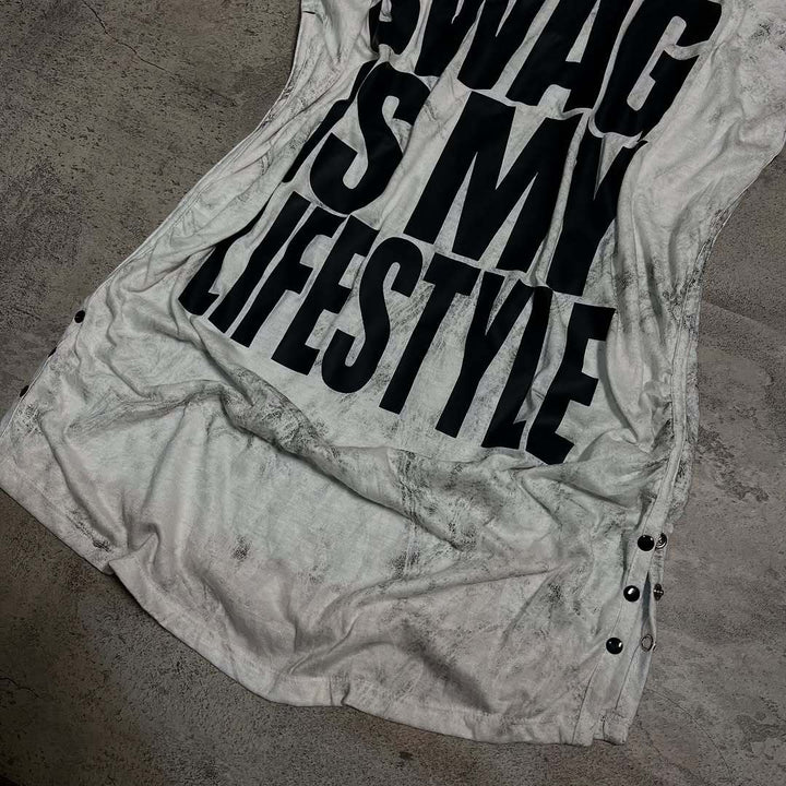 Women's Oversized Shirt with Statement Print StylebySassy