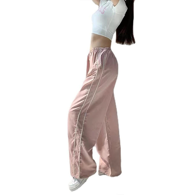 Women's Wide Satin Pants with Elastic Waistband StylebySassy