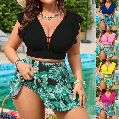 Women's bikini set with stylish wrap skirt and elegant top StylebySassy