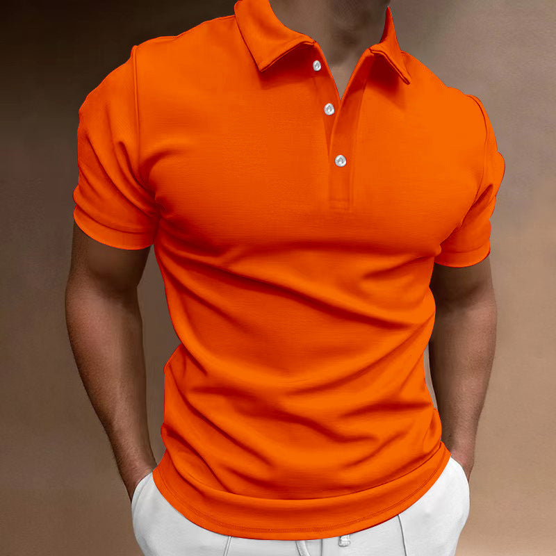 Men's slim fit stretch polo shirt with kent collar and elastic hem StylebySassy