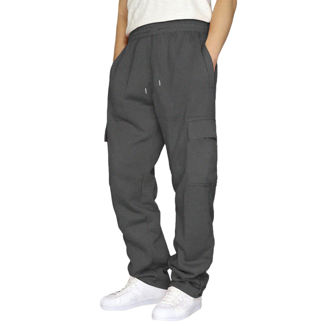 Men's nan cargo jogging pants with elastic waistband, drawstring and adjustable hem StylebySassy