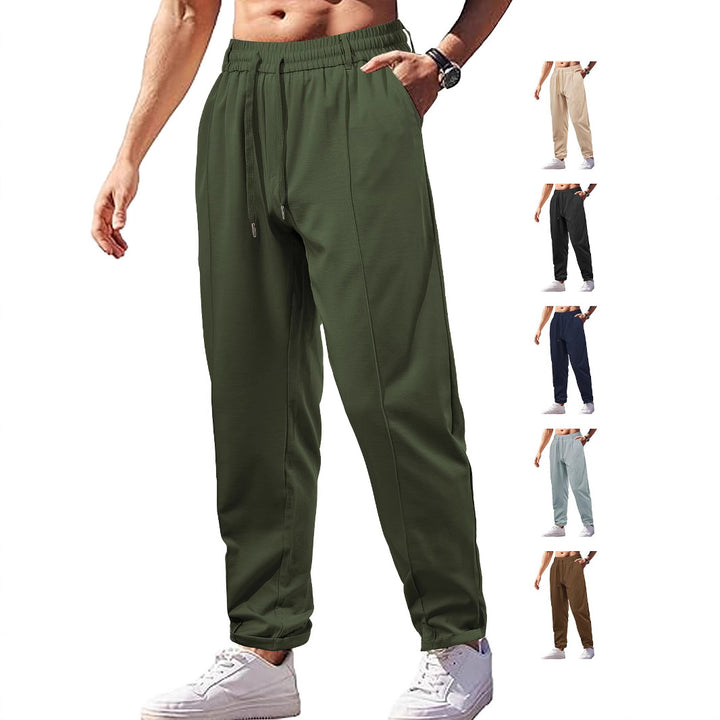 Ladies nan elegant jersey pants with creases, drawstring waistband, and narrow leg fit StylebySassy
