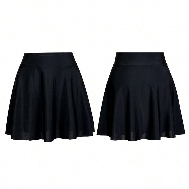 Women's Pleated Skirt with Elastic Waistband and Flowing Fall StylebySassy